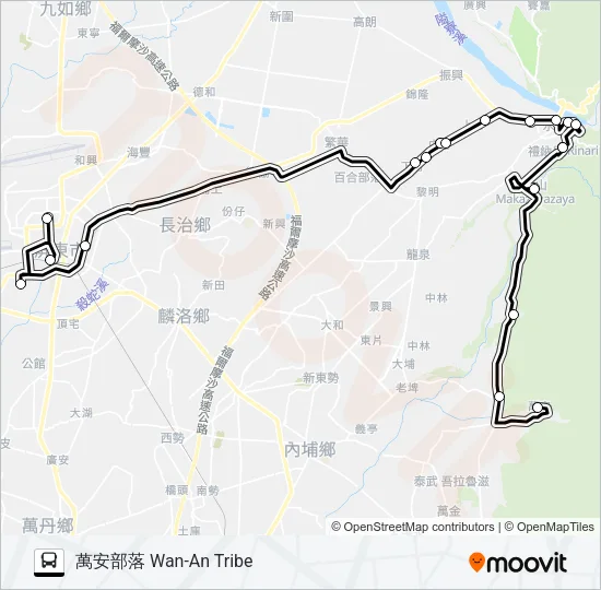 巴士幸福瑪家3路的線路圖