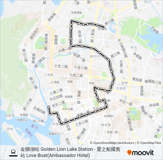 巴士168環西的線路圖