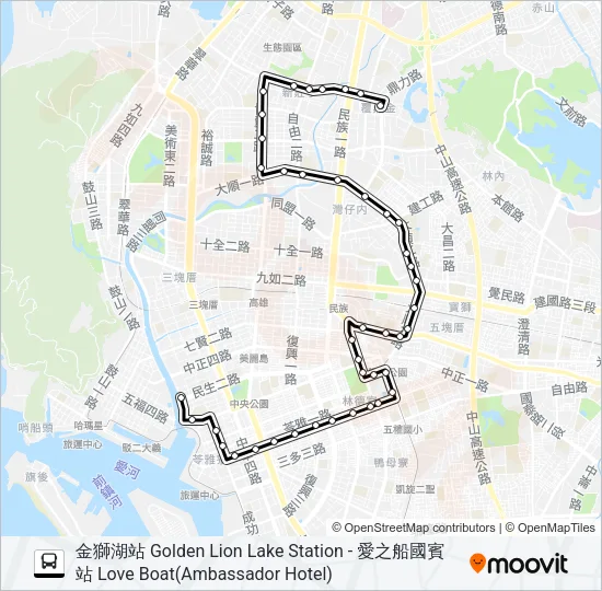 168環東 Bus Line Map