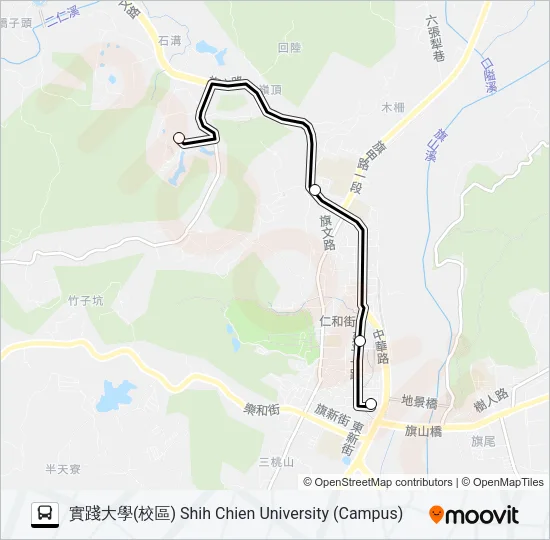 E01A區間車 Bus Line Map