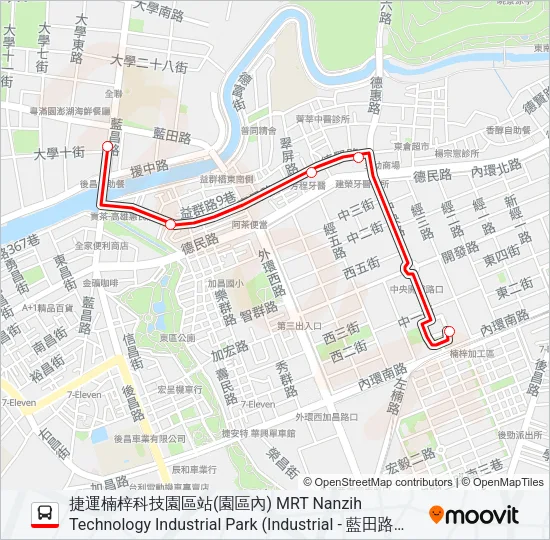 紅56科技幹線區間車 Bus Line Map