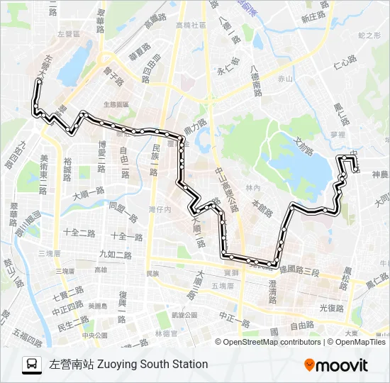 217B新昌幹線 Bus Line Map