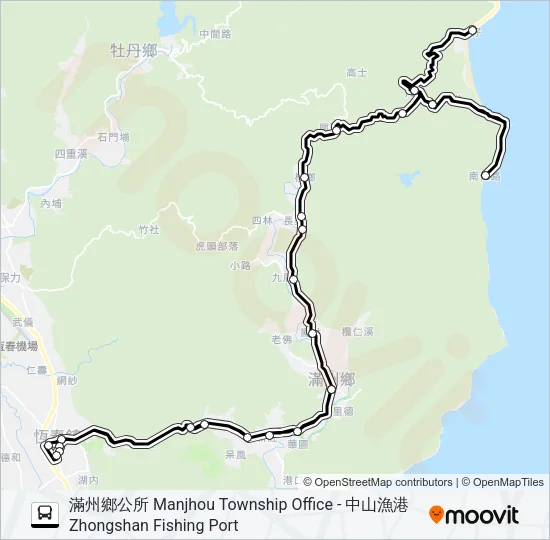 幸福滿州8路 Bus Line Map