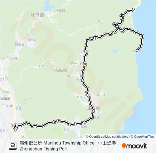 幸福滿州8路 Bus Line Map
