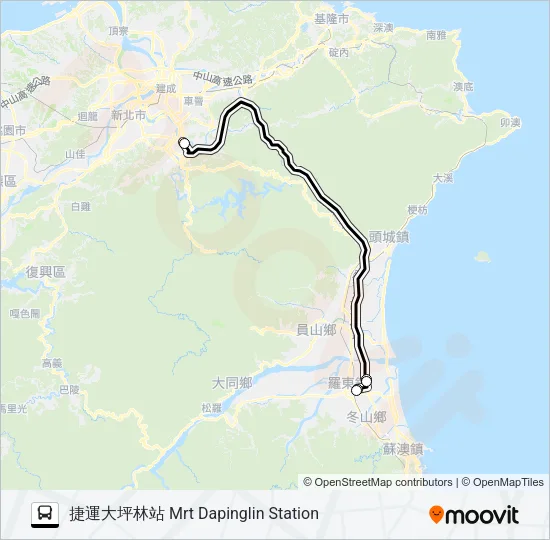 巴士9028B的線路圖