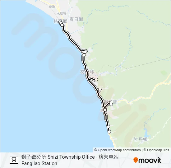 巴士幸福獅子2路的線路圖
