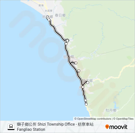 巴士幸福獅子2路的線路圖