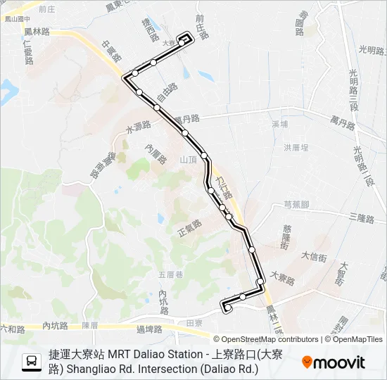 橘20B區間車 Bus Line Map