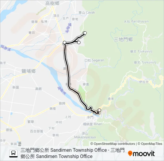 幸福三地門3路 Bus Line Map