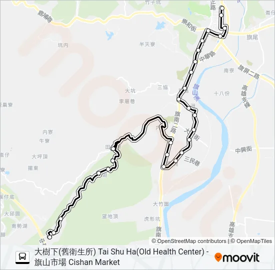 T501(每週二、四、六 Bus Line Map