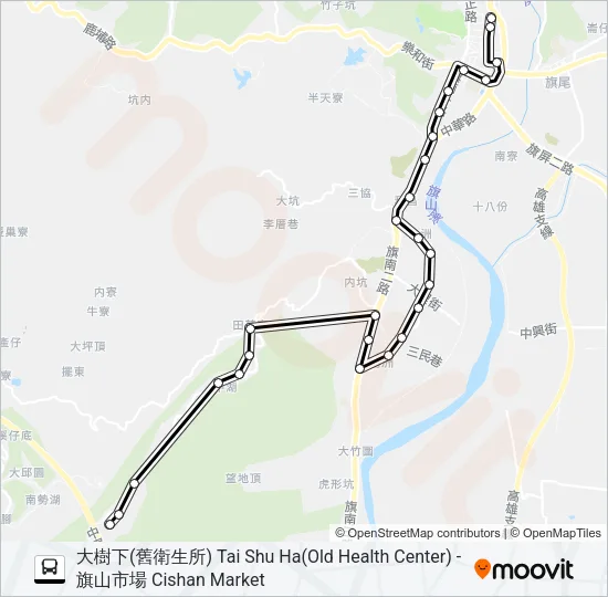 T501(每週二、四、六 Bus Line Map