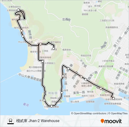 橘1 Bus Line Map