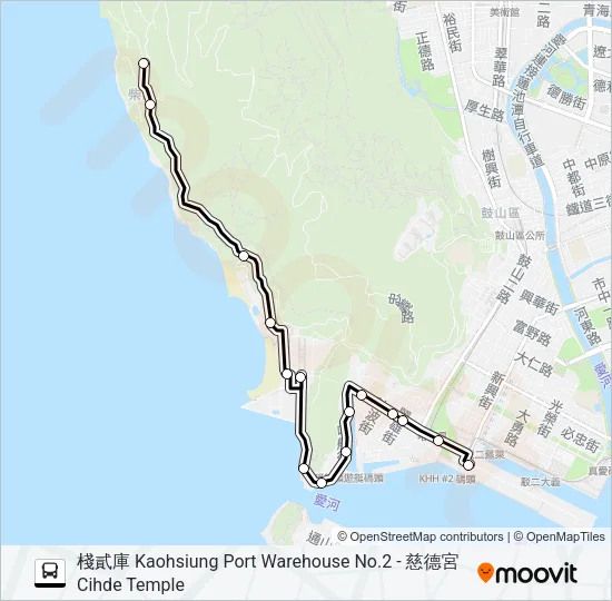橘1延駛 Bus Line Map