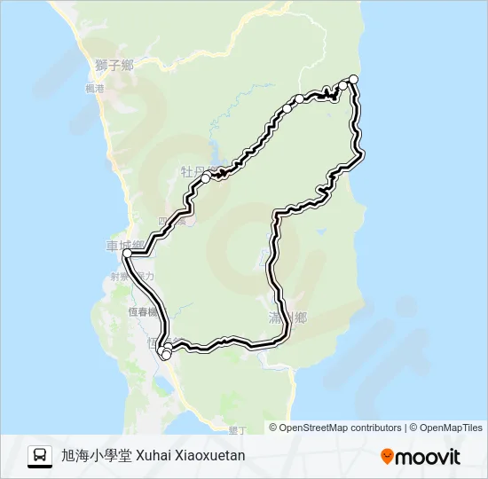 巴士幸福牡丹7路的線路圖