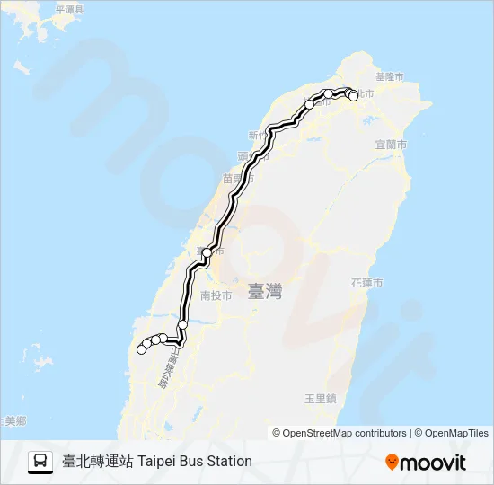 巴士1635的線路圖