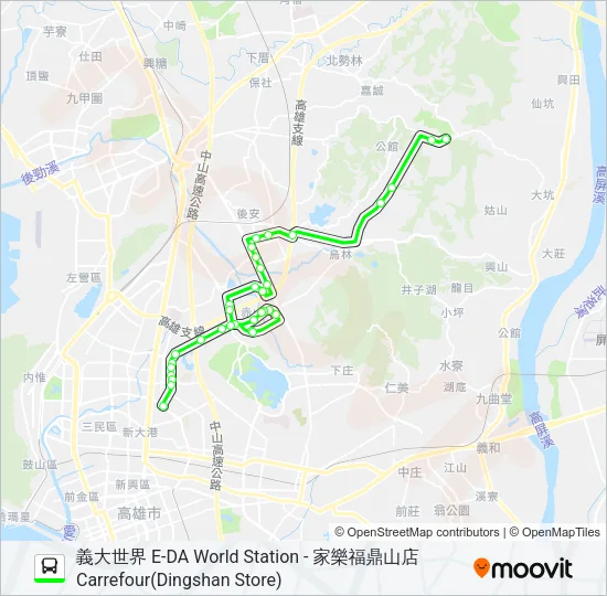 巴士綠2A的線路圖