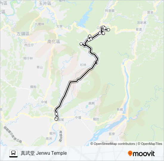 T503B(每週三、五發車) Bus Line Map