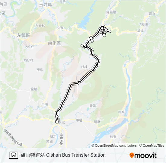 T503B(每週三、五發車) Bus Line Map