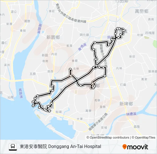 小黃公車736A Bus Line Map