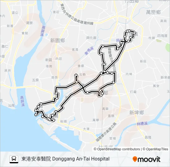 小黃公車736A Bus Line Map