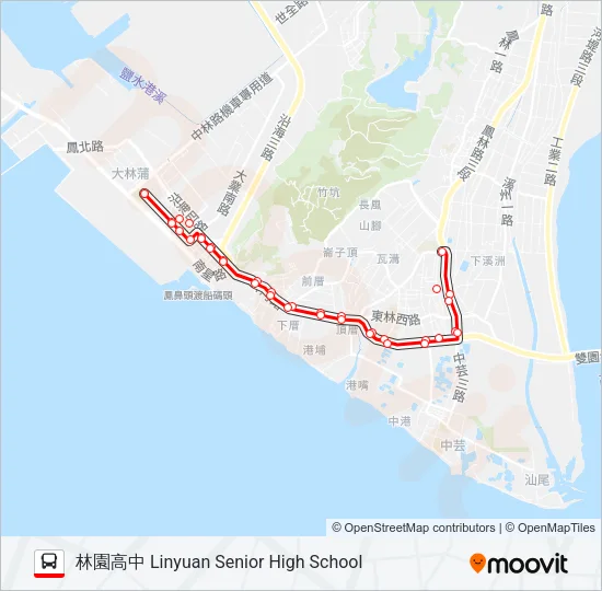 紅3鳳林接駁線 Bus Line Map
