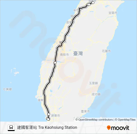 巴士1862A的線路圖