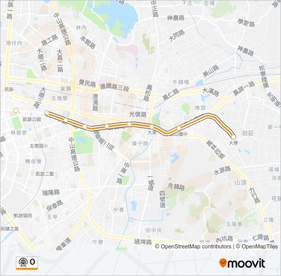 地鐵O的線路圖