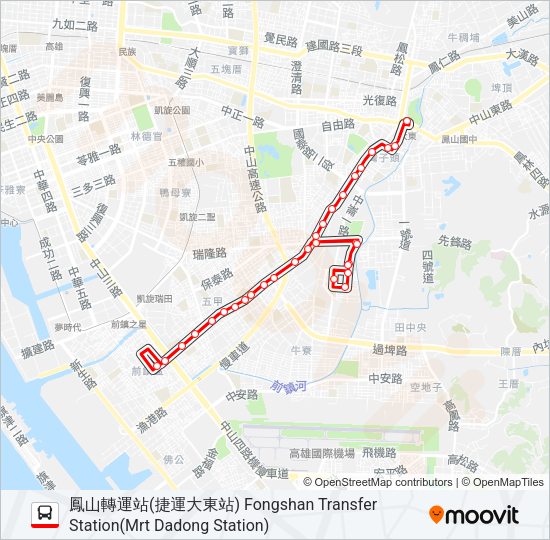 巴士紅10的線路圖