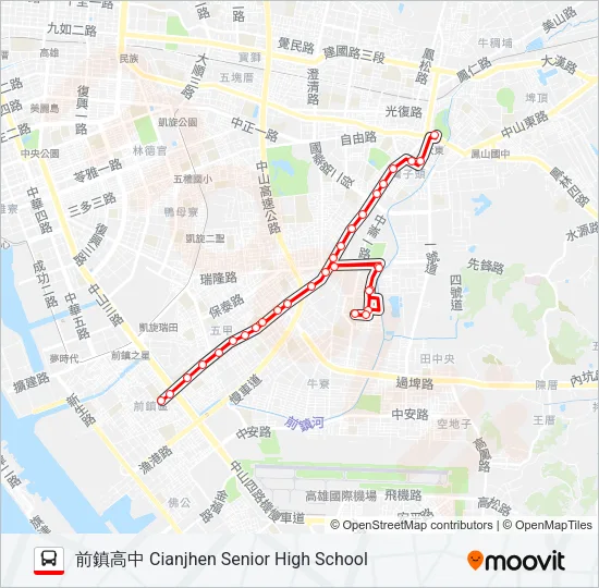 紅10 Bus Line Map