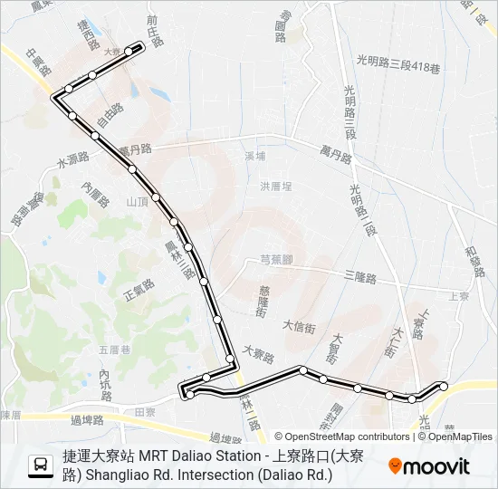 橘20B Bus Line Map