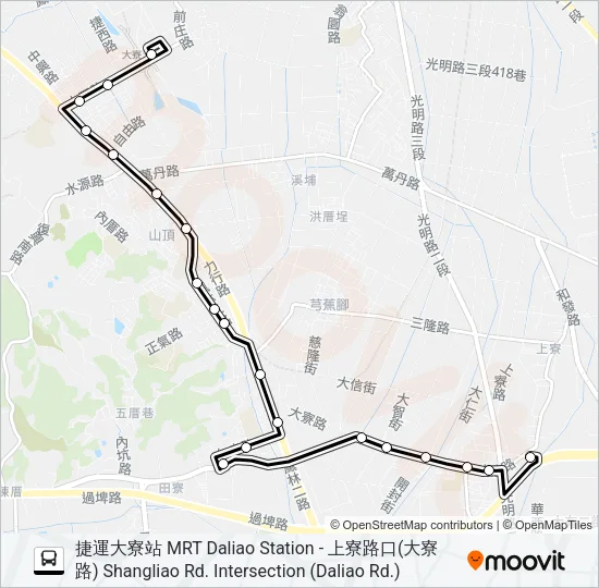 橘20B Bus Line Map