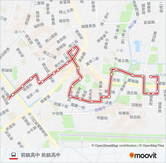 紅11B bus Line Map