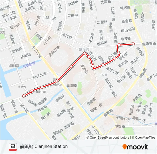紅12A Bus Line Map