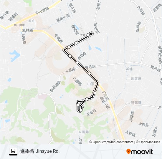 巴士橘20C(直達車)的線路圖