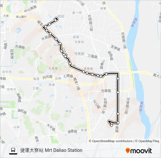 橘20D(假日停駛) Bus Line Map