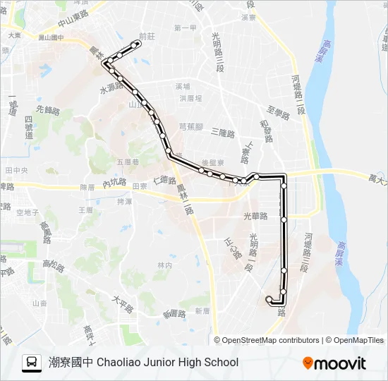 橘20D(假日停駛) Bus Line Map