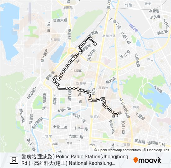 巴士16B的線路圖