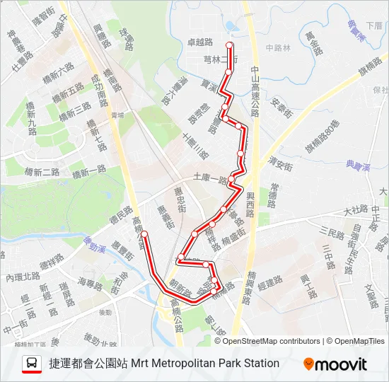紅58A Bus Line Map