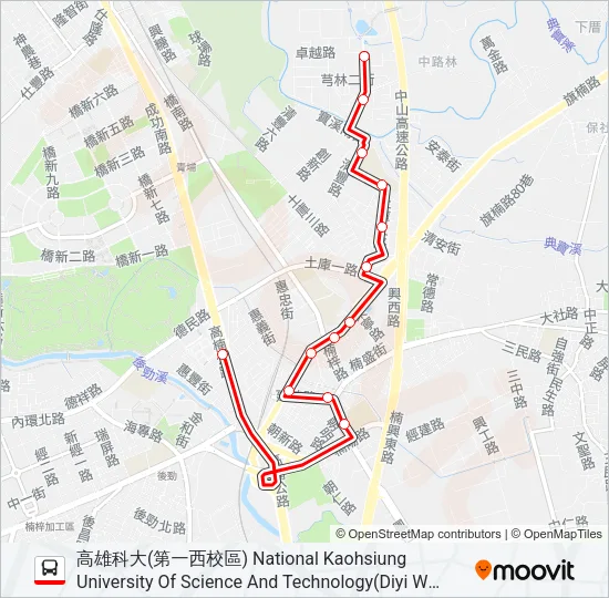 紅58A Bus Line Map