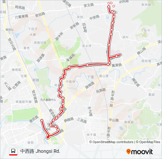紅58B Bus Line Map