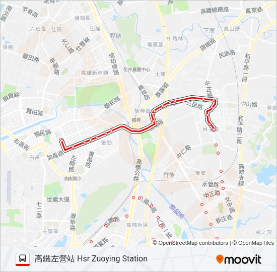 巴士紅60A的線路圖