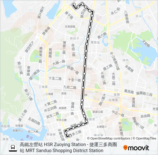 90民族幹線 Bus Line Map