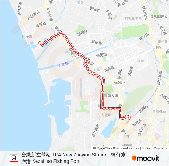 紅53梓官幹線-副 Bus Line Map