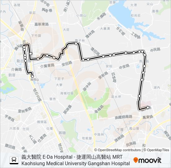巴士8020的線路圖