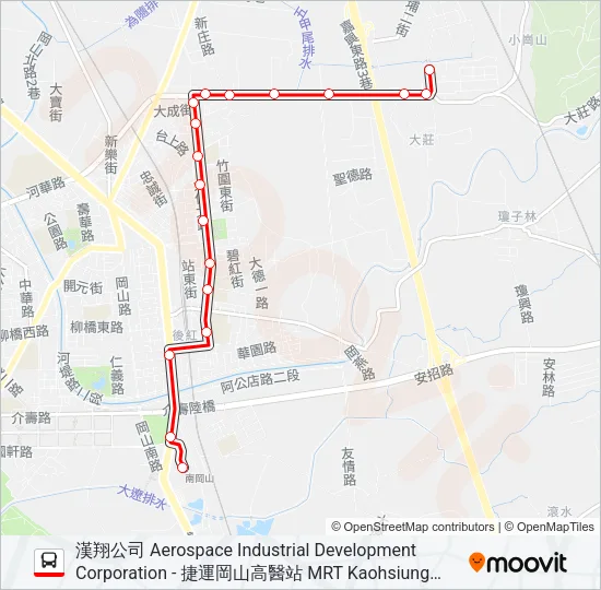 紅68A Bus Line Map
