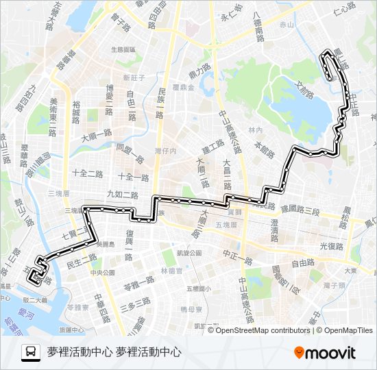 巴士60覺民幹線的線路圖