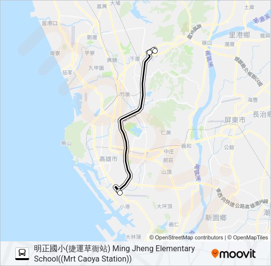 巴士E10(假日行駛)的線路圖