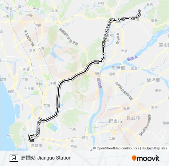 巴士E28高旗美濃快線的線路圖