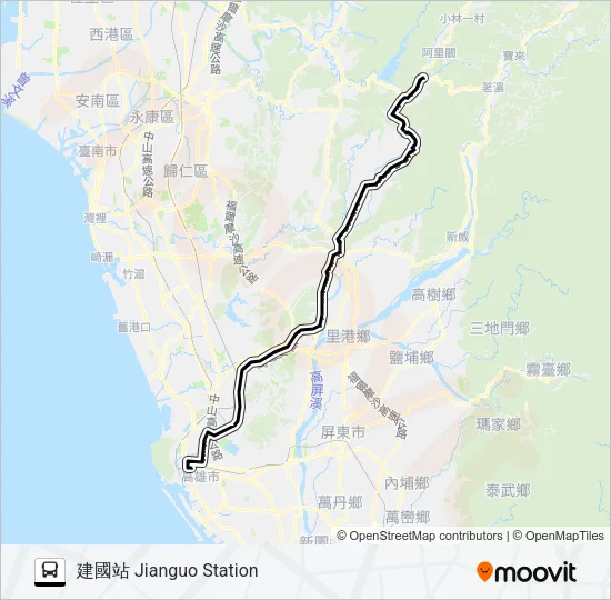 E32高旗甲仙快線 Bus Line Map