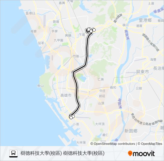 E10小港燕巢城市快線 bus Line Map